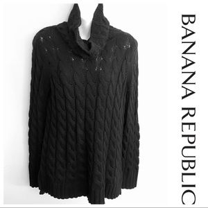 Banana Republic Cable Knit Turtleneck Sweater, M
